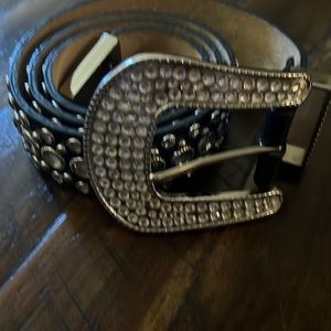 Black Western Bling Belt